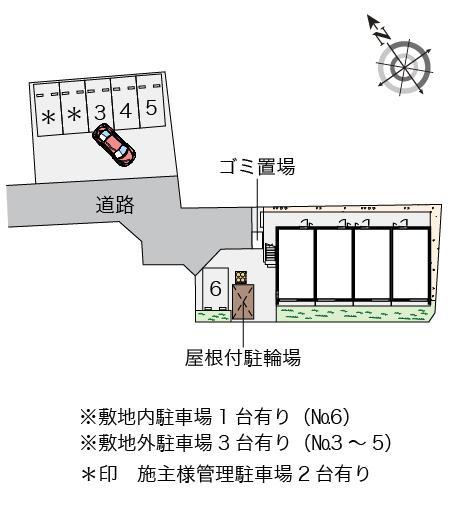 クレイノＢＲＯＯＫⅡ(57445)の駐車配置図