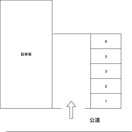 蓮根モータープールⅡの駐車配置図
