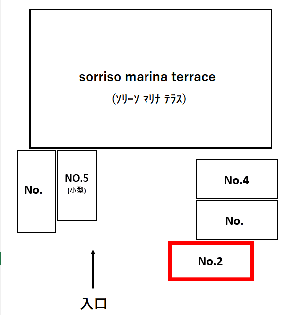 sorriso marina terrace駐車場の駐車配置図