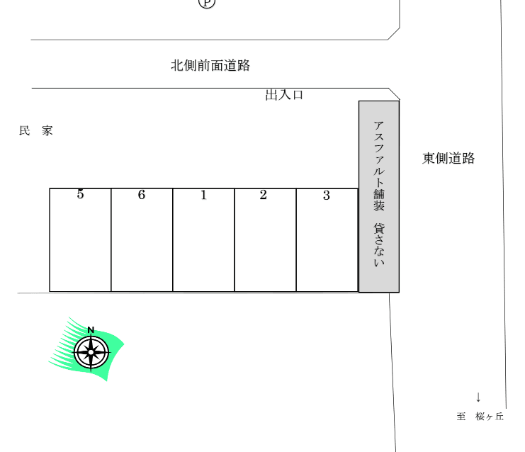 田辺　第3駐車場の駐車配置図