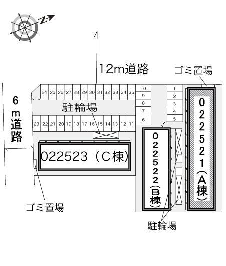 ドミール細江Ｎ壱番館(22521)の駐車配置図