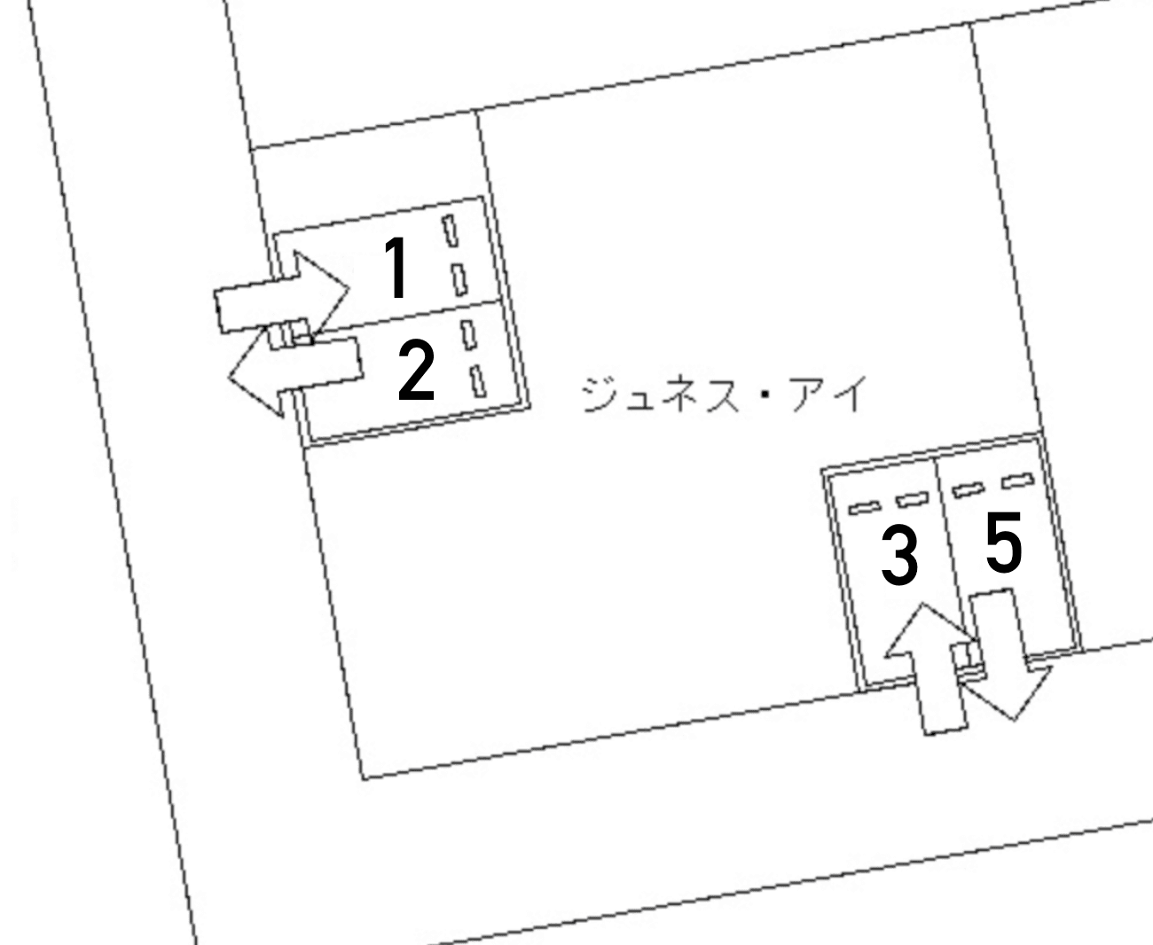 FKジュネスアイ駐車場の駐車配置図
