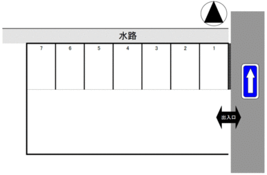 上浅田　KA3　駐車場の駐車配置図