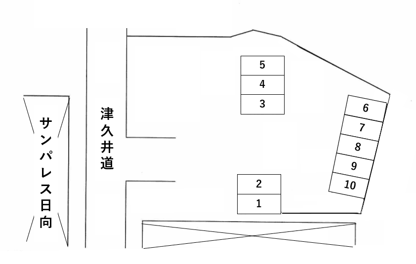 サンパレス日向第三駐車場の駐車配置図