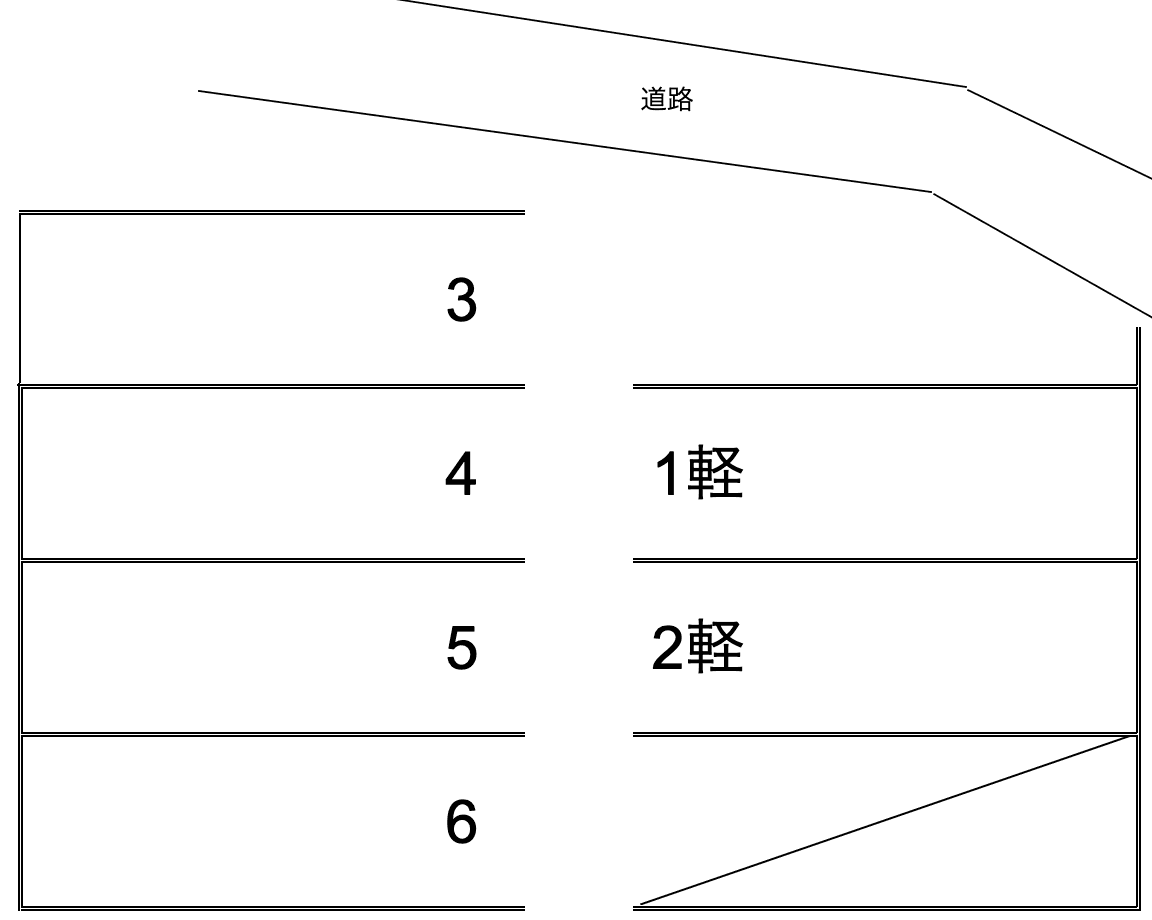 38.新町3丁目駐車場の駐車配置図
