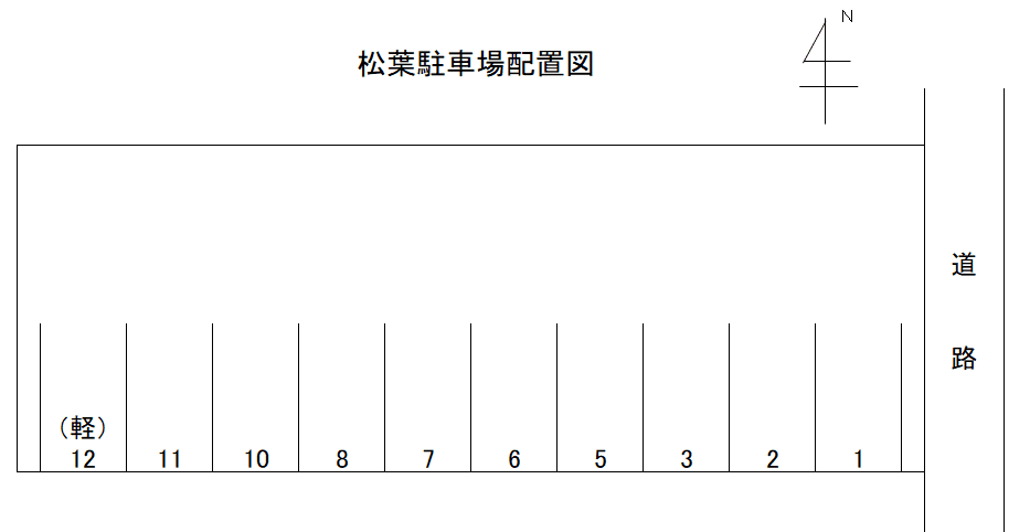 松葉駐車場の駐車配置図