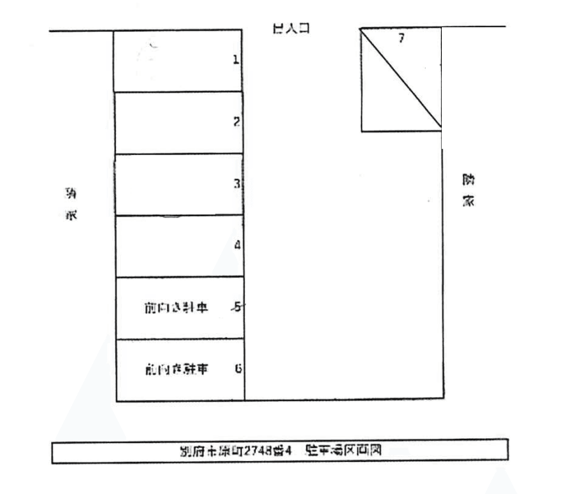 原町パーキングの駐車配置図