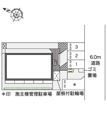 ルフラン東越谷(44333)の駐車配置図