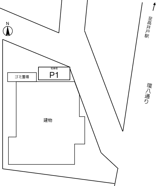 ブライズ高井戸の駐車配置図