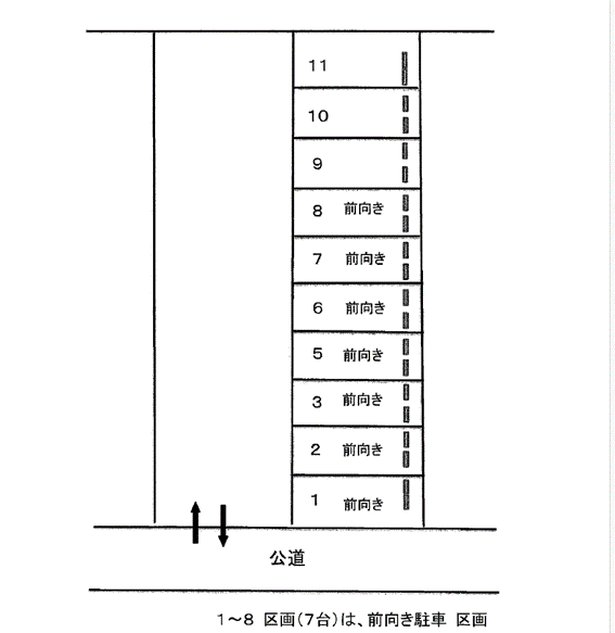 東本町パーキングの駐車配置図