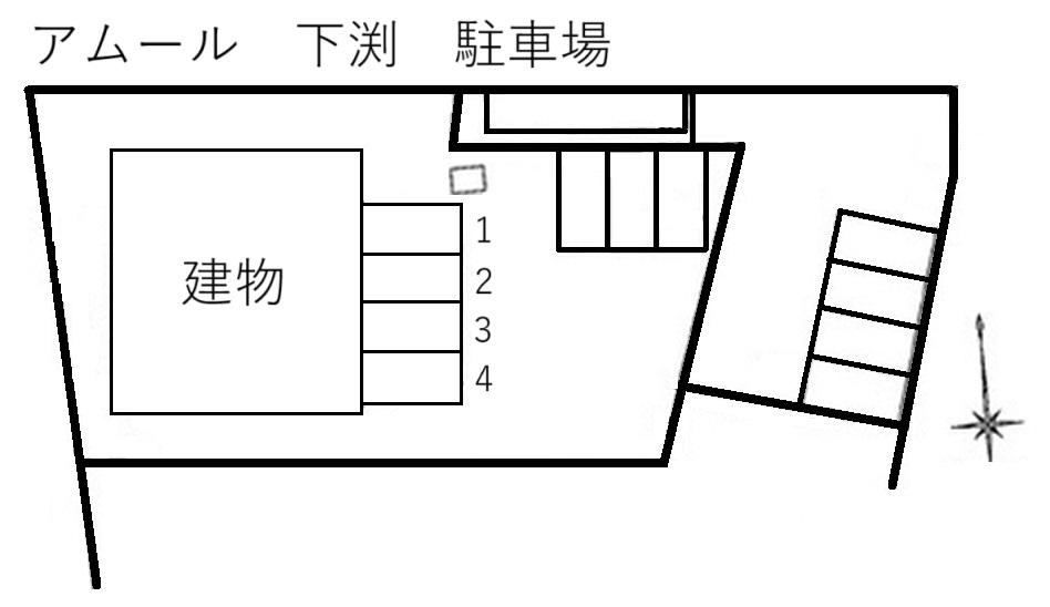 アムール　下渕　駐車場の駐車配置図