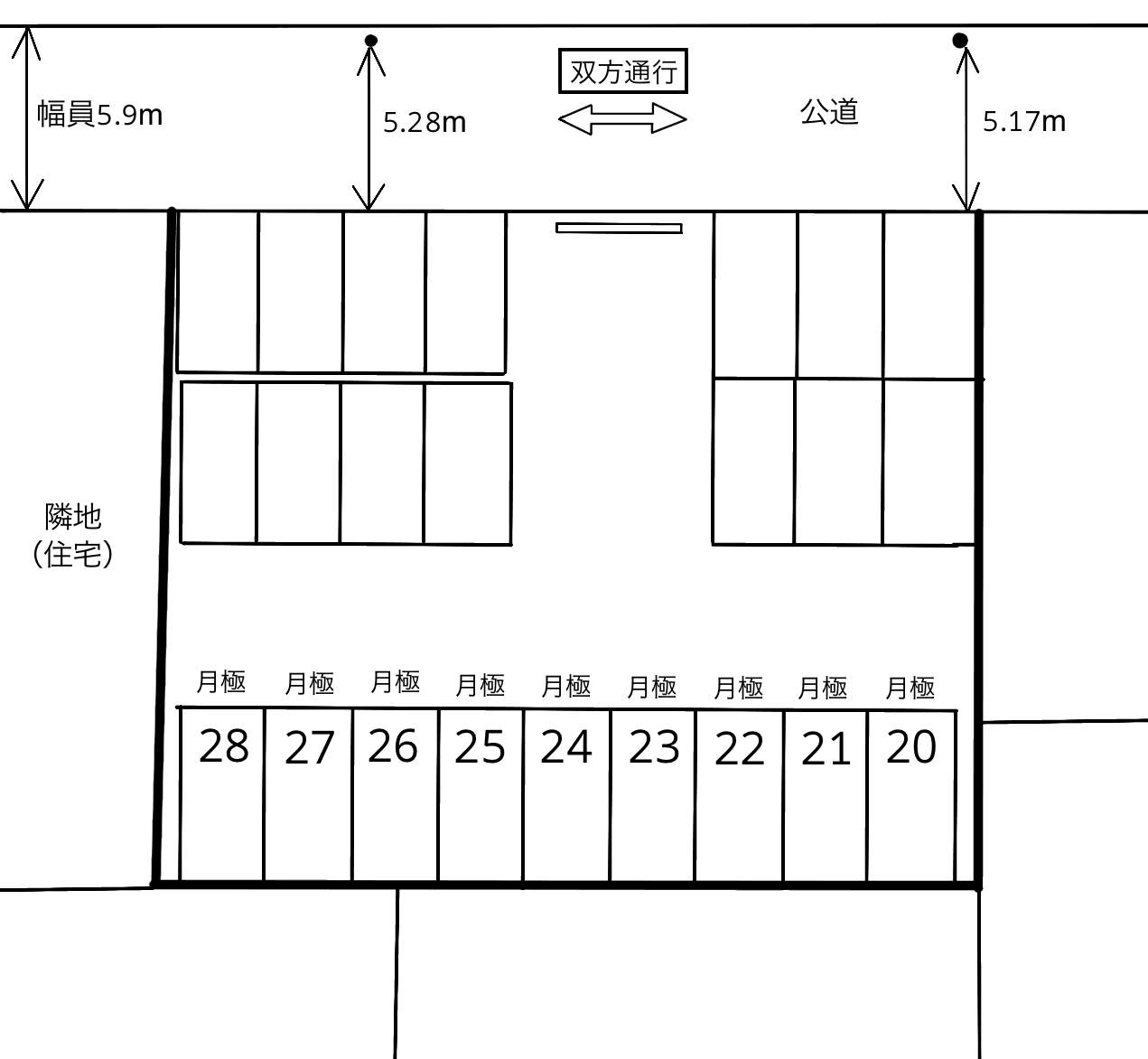 新守山駅前第４の駐車配置図