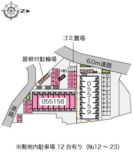 留ヶ谷Ｂ(55158)の駐車配置図