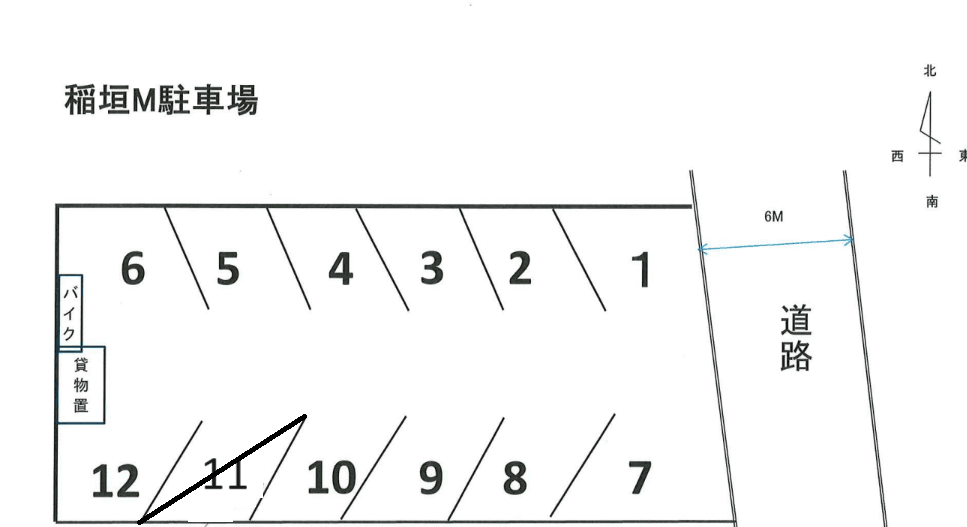 稲垣M駐車場の駐車配置図