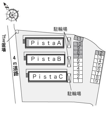 ＰｉｓｔａＡ(18019)の駐車配置図