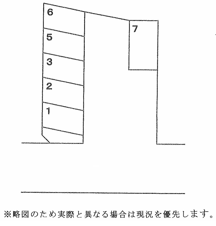 第2浅野駐車場の駐車配置図