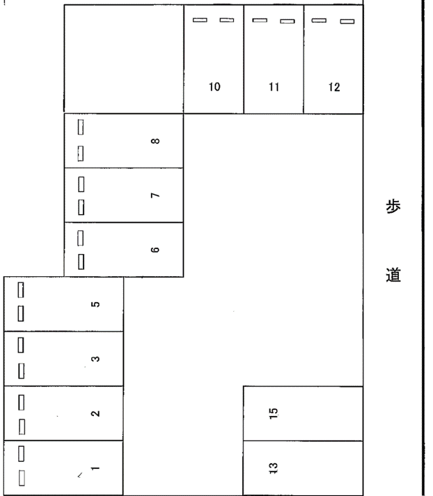ＮＯ．１６の駐車配置図