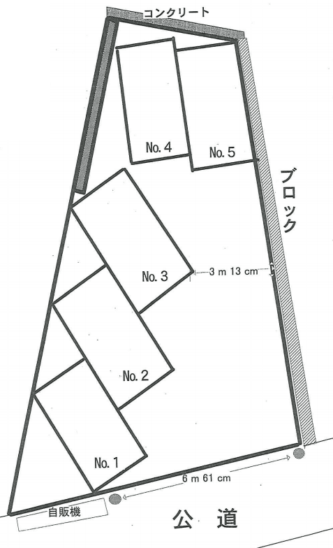 三留駅前駐車場の駐車配置図