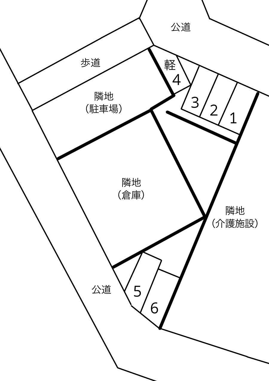 なら町KパーキングⅢの駐車配置図