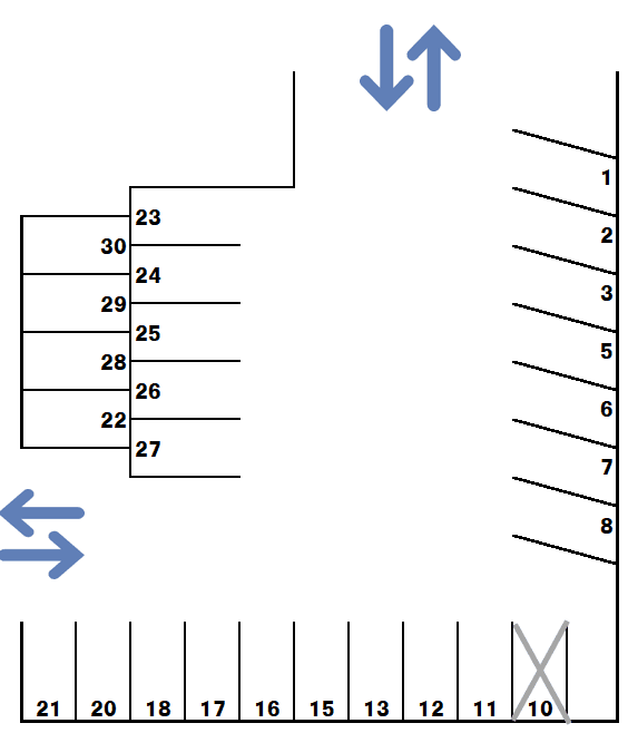 あべガレージ②の駐車配置図
