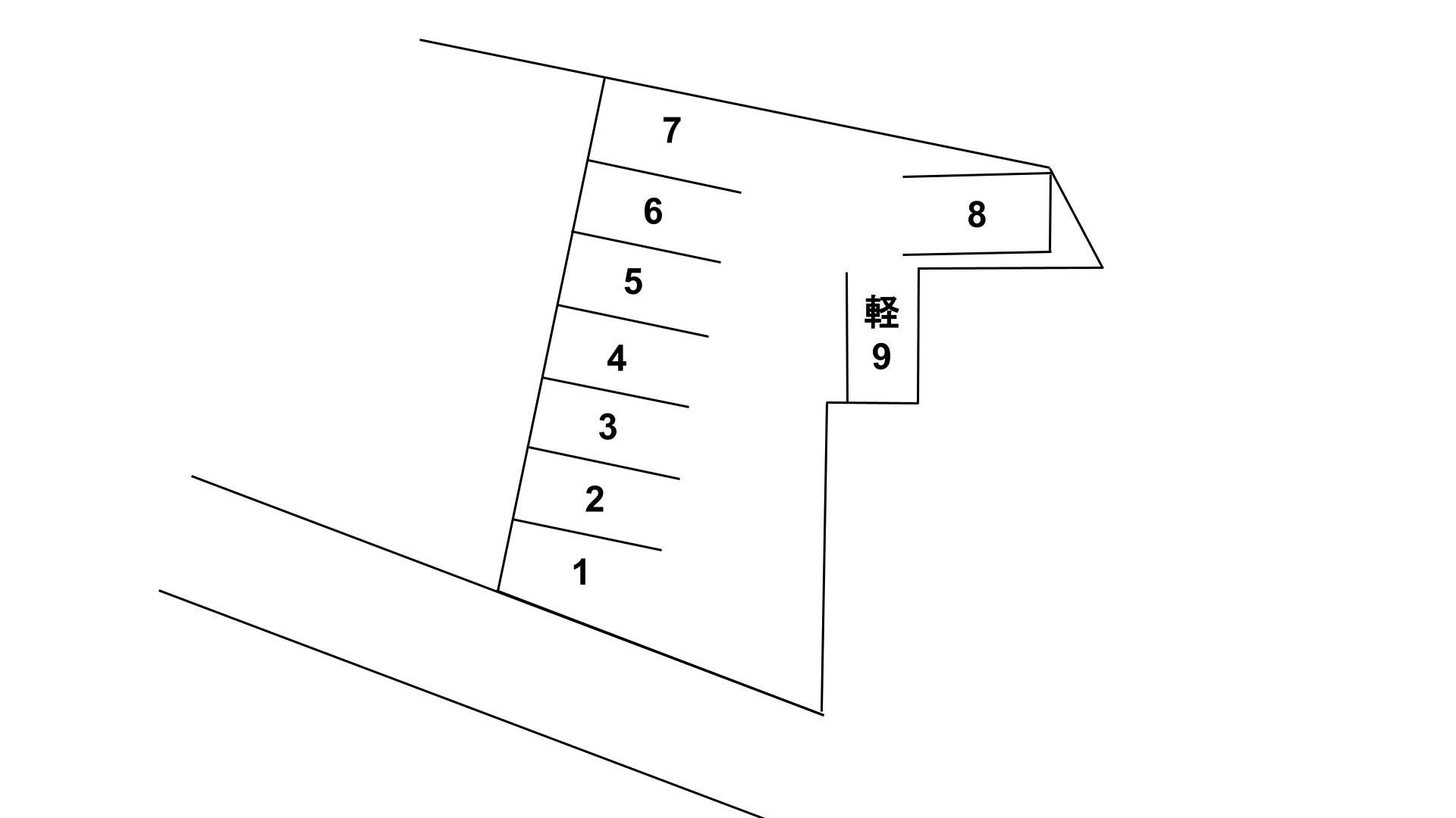 はるパーキングの駐車配置図