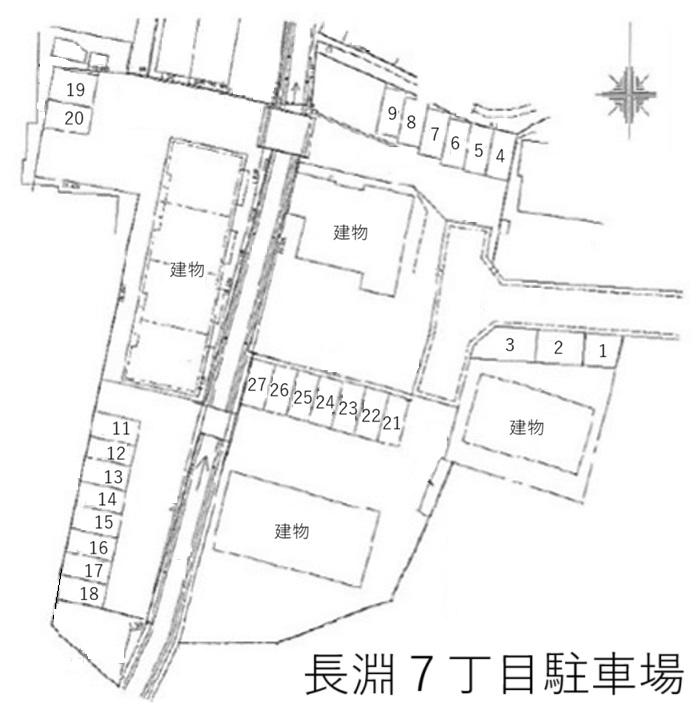 長淵７丁目駐車場の駐車配置図