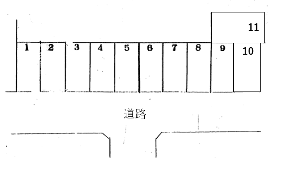 岡田第３駐車場の駐車配置図