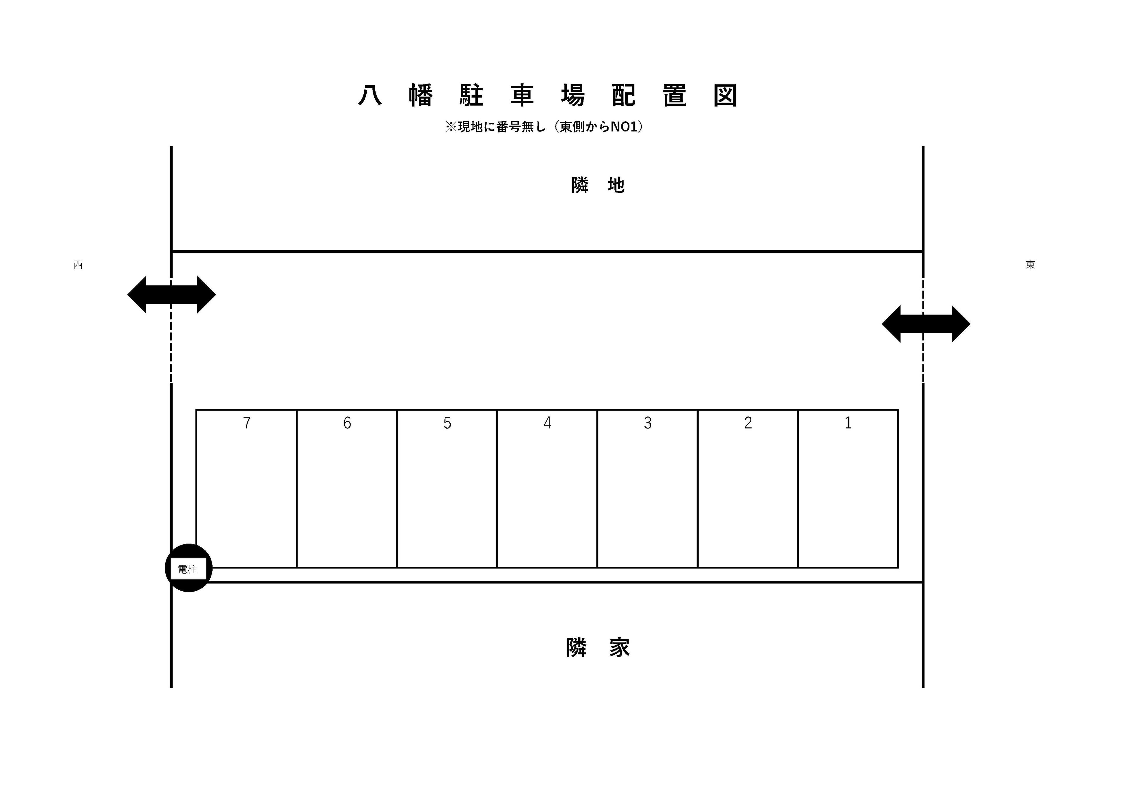 八幡駐車場の駐車配置図