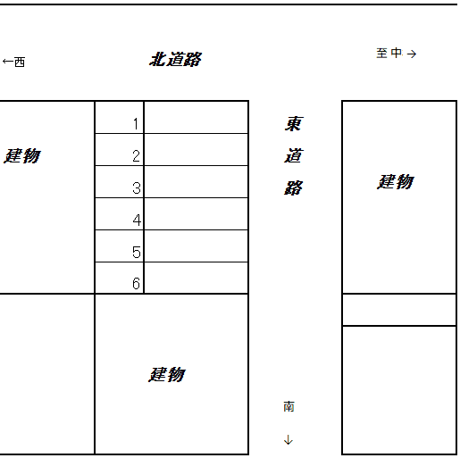 グリーンパーキング鷺宮第4駐車場の駐車配置図