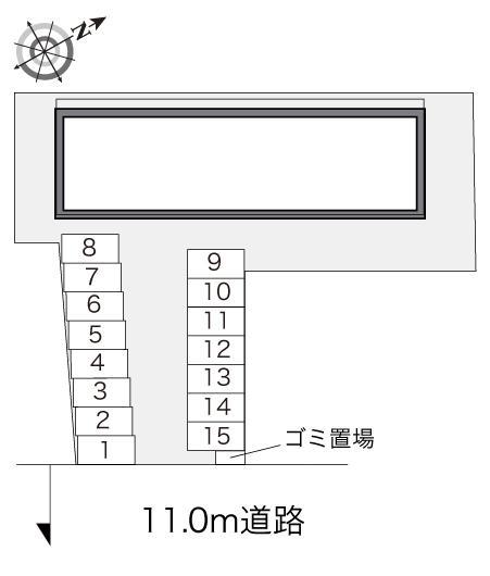プラティーク那須塩原(22187)の駐車配置図