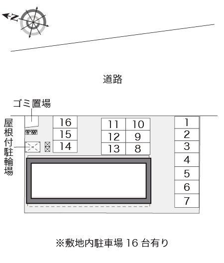 南木曽庵２号(34603)の駐車配置図