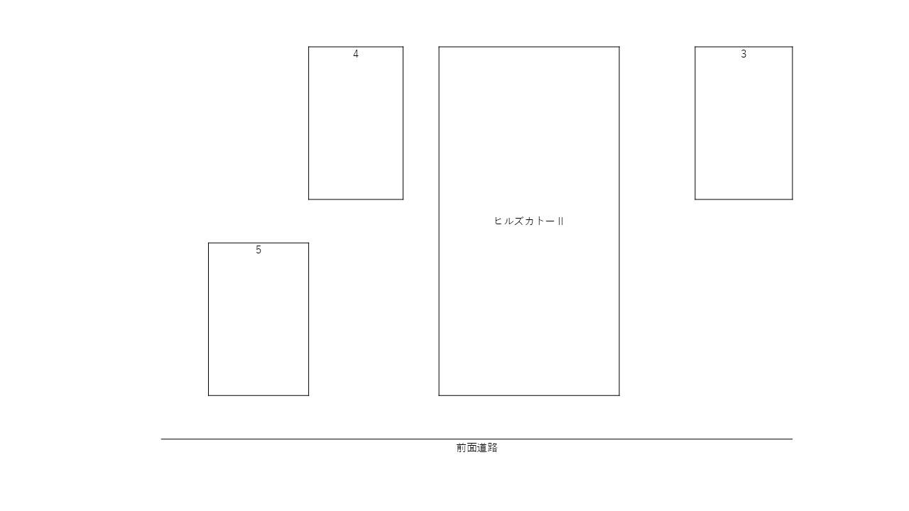 HILLS　KATOⅡ敷地内駐車場の駐車配置図