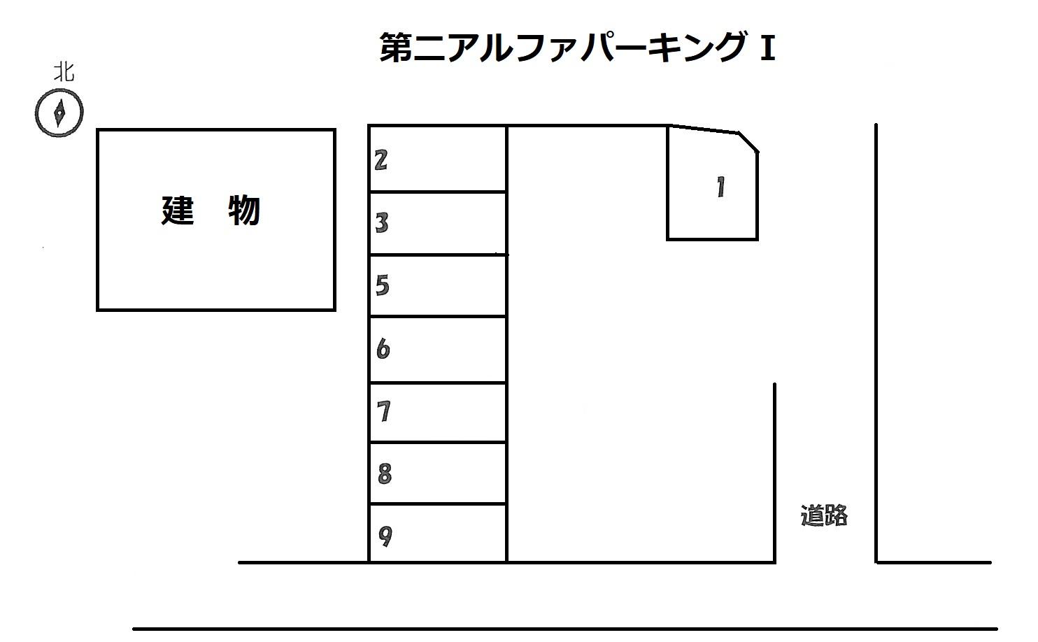 第二アルファパーキングの駐車配置図
