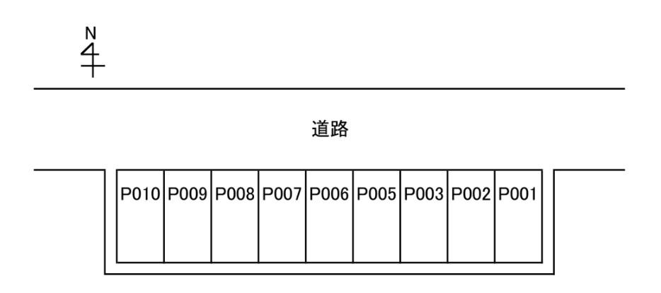 エフスブルー 敷地外駐車場の駐車配置図