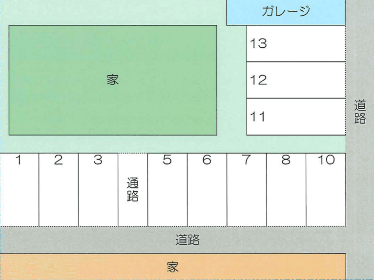 宮本駐車場の駐車配置図