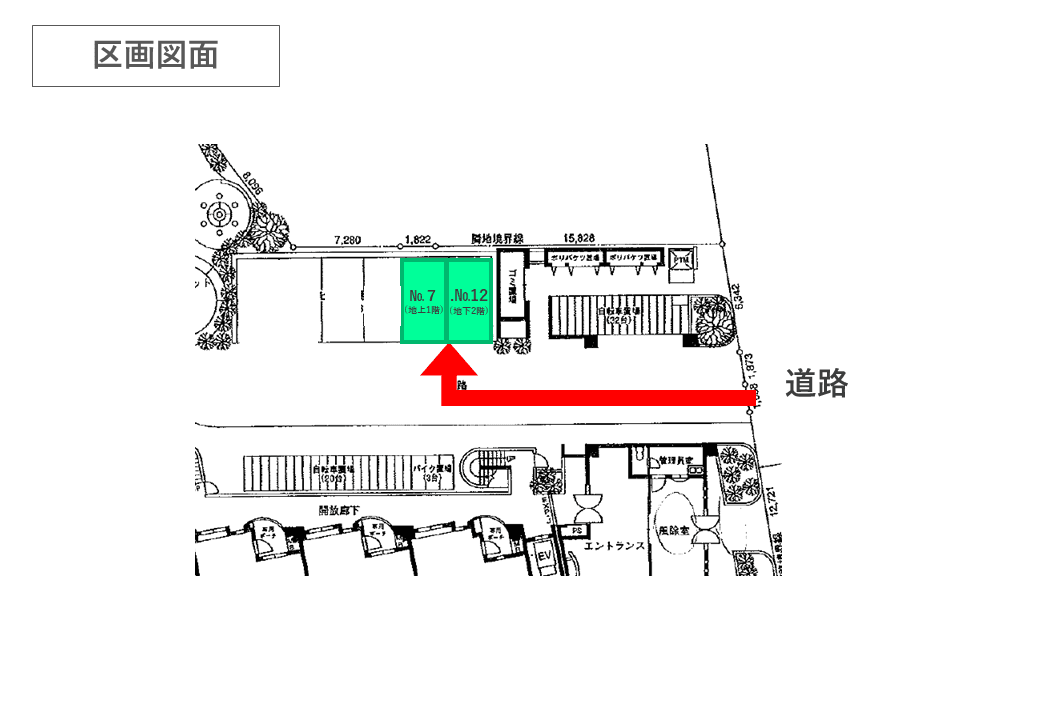 十条仲原３丁目駐車場の駐車配置図