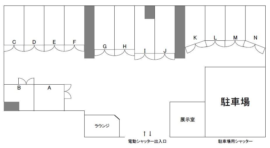 二日市BASEの駐車配置図