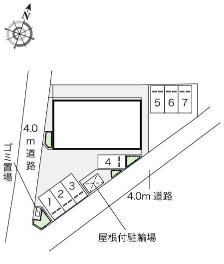 アスパイアⅡ(48031)　敷地外駐車場の駐車配置図