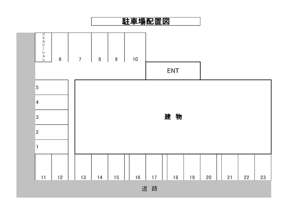 ブレクレール湘南駐車場の駐車配置図