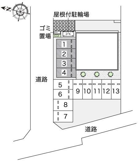 タウンコート　中央(46960)の駐車配置図
