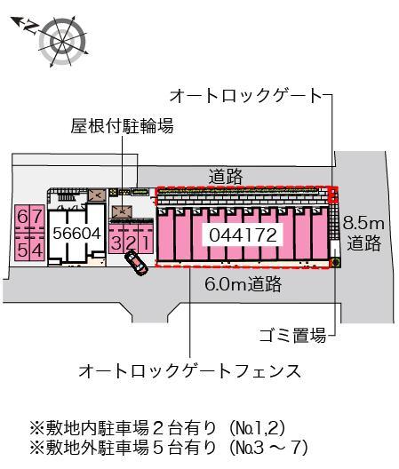 新座ブルー(44172)の駐車配置図