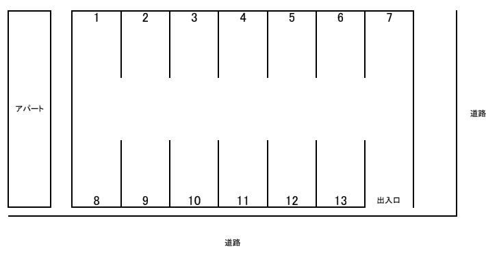 旦野原　礒崎駐車場の駐車配置図