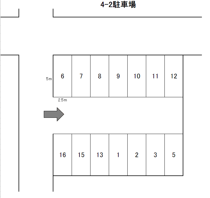 ４－２駐車場の駐車配置図