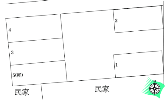下瀬谷　駐車場の駐車配置図