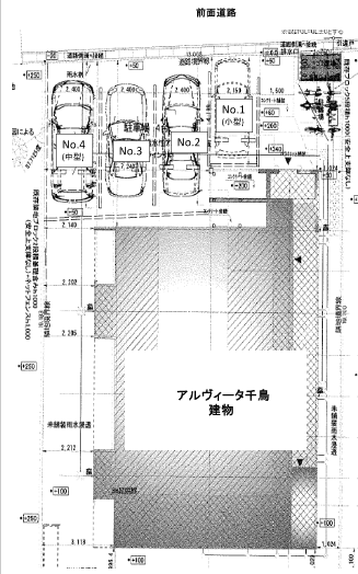 アルヴィータ千鳥駐車場の駐車配置図