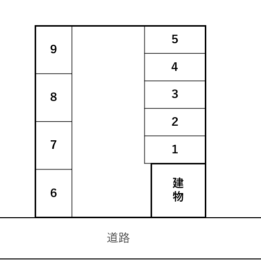 須磨浦通駐車場の駐車配置図