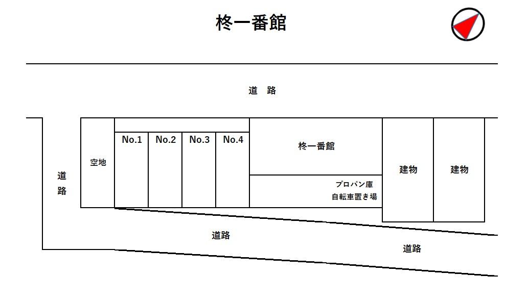 柊一番館の駐車配置図