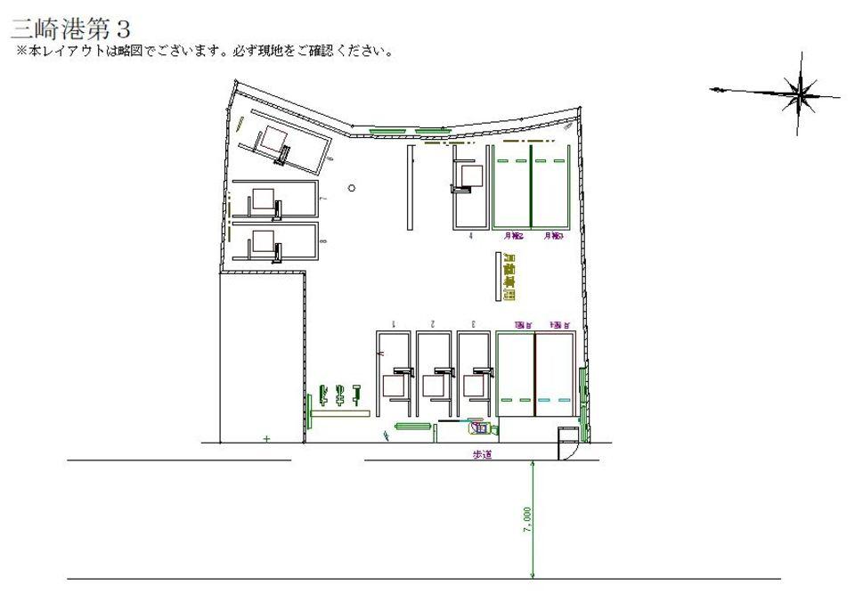 三崎港第３の駐車配置図