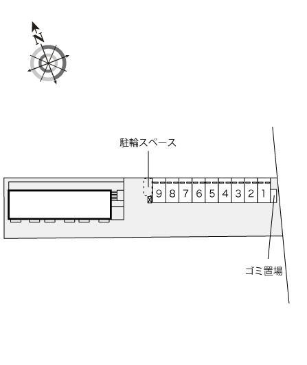 ジョイフルＭ(7624)の駐車配置図