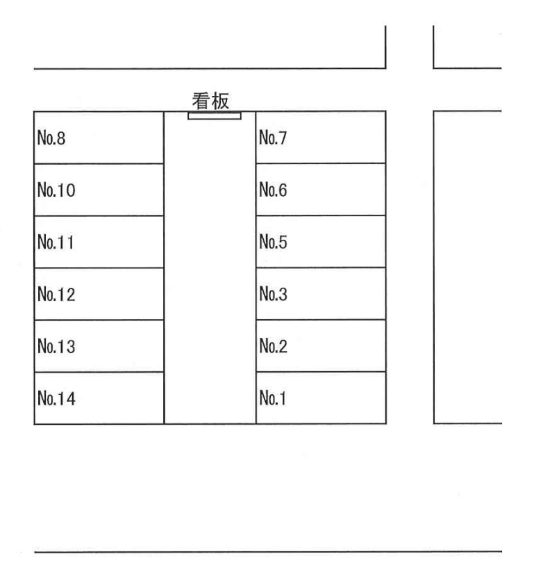 森川駐車場の駐車配置図
